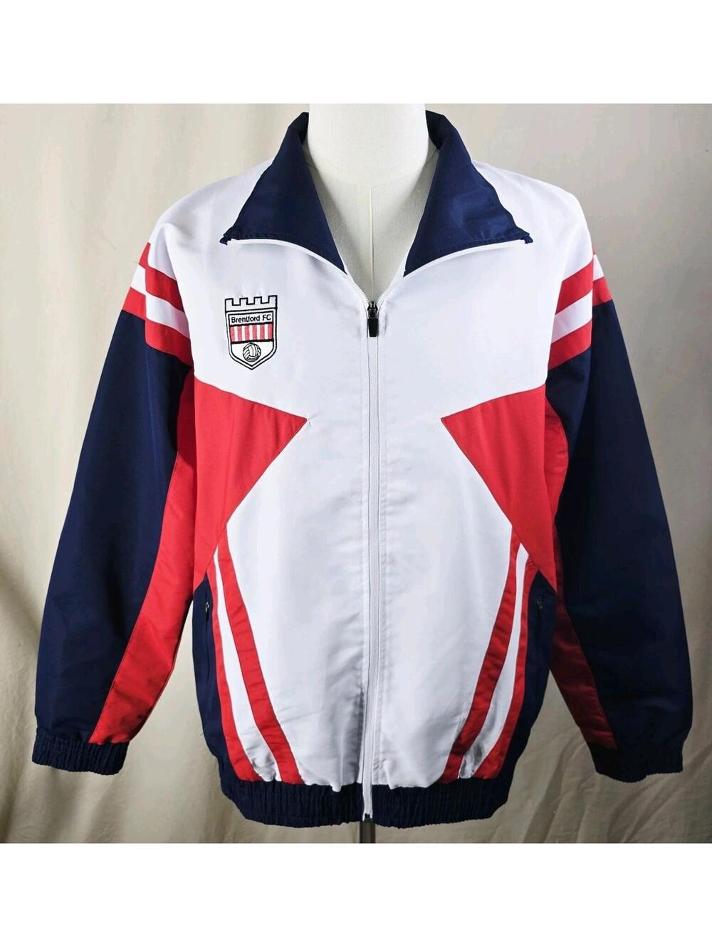 Brentford 90s Retro Drill Top Windbreaker Jacket Size L Large NWT New With Tags